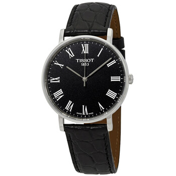 Everytime Medium Black Dial Watch T109.410.16.053.00