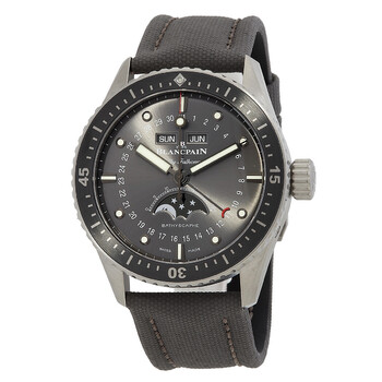 Fifty Fathoms Bathyscaphe Quantieme Automatic Grey Dial Watch 50541210G52A