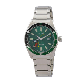 Green Dial Tee Time Mickey Watch AW159578W