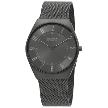 Grenen Ultra Slim Quartz Charcoal Dial Watch SKW6824