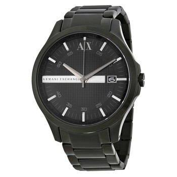 Hampton Black Dial Black Ionplated Watch AX2104