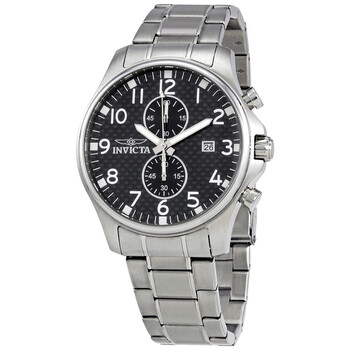 II Multifunction Black Dial Stainless Steel Watch