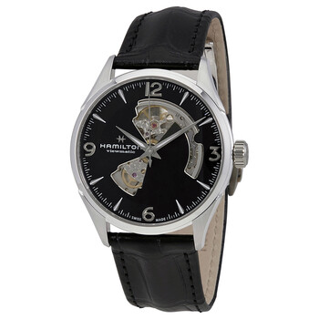 Jazzmaster Automatic Open Heart Black Dial Watch H32705731