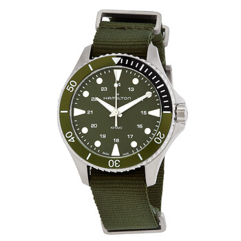 Khaki Navy Quartz Green Dial Watch H82241961