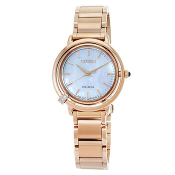L EcoDrive Mother of Pearl Dial Watch EM109361D