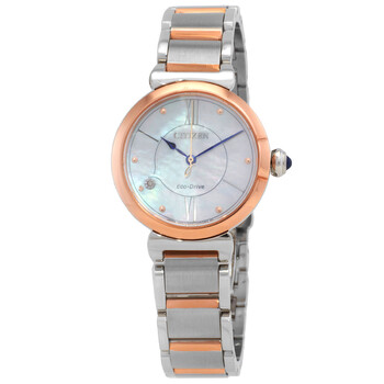L Series EcoDrive Mother of Pearl Dial TwoTone Watch EM107482D