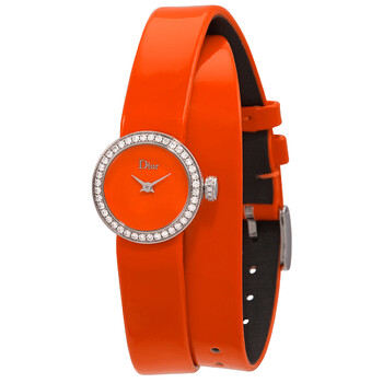 La D De Dior Quartz Orange Dial Watch CD040110A022
