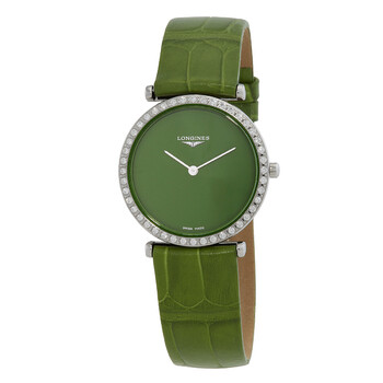 La Grande Classique Quartz Diamond Green Dial Watch L4.523.0.60.2