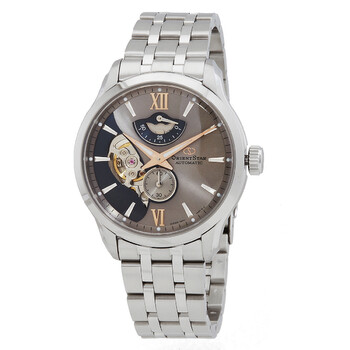 Layered Skeleton Contemporary Automatic Grey Dial Watch REAV0B09N