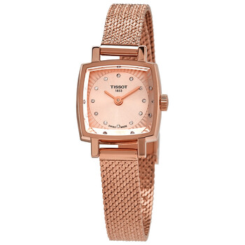 Lovely Square Diamond Rose Dial Watch T058.109.33.456.00