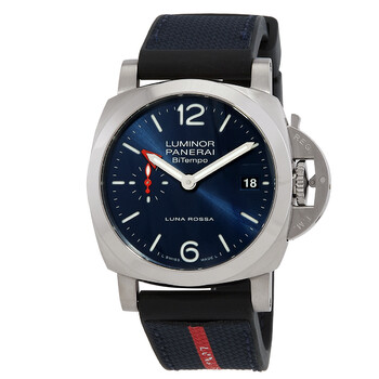 Luminor Quaranta Bitempo Luna Rossa GMT Automatic Blue Dial Watch PAM01404