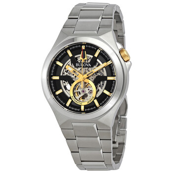 Maquina BlackSkeleton Dial Automatic Watch 98A224