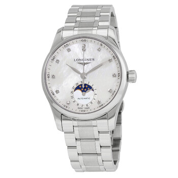 Master Automatic Diamond Mother of Pearl Dial Watch L2.409.4.87.6