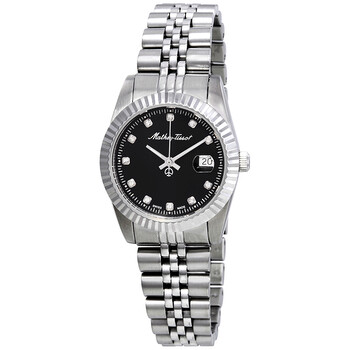 Mathey III Quartz Crystal Black Dial Watch D810AN
