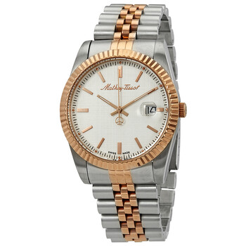 Mathey III Quartz White Dial Twotone Watch H810RA