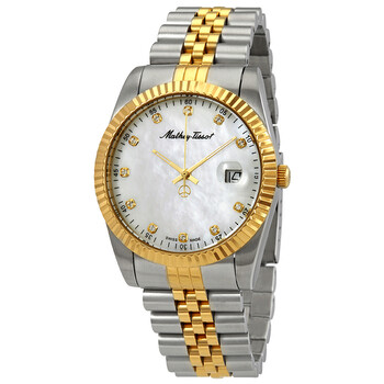 Mathey II Quartz Crystal Mother of Pearl Dial Watch H710BI