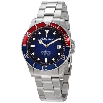 Mathy Vintage Jumbo Blue Dial Pepsi Bezel Watch H907ATNB