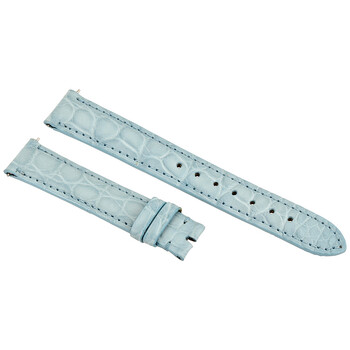 Matte Baby Blue 16 MM Alligator Leather Strap