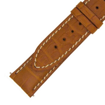 Matte Honey Alligator Leather Strap