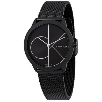 Minimal Quartz Black Dial Watch K3M5245X