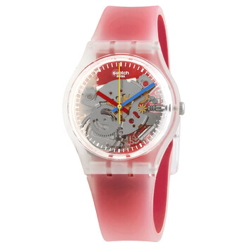 Monthly Drops Clearly Red Striped Quartz Watch GE292