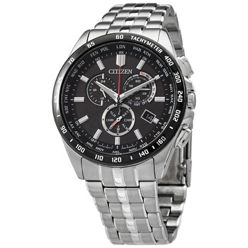 Perpetual Chronograph Black Dial Watch CB587490E