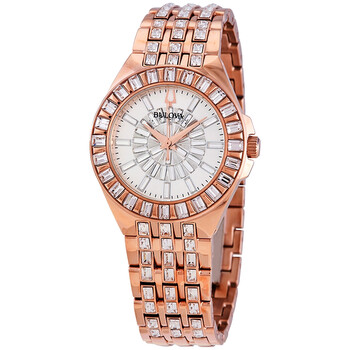 Phantom Rose Goldtone Baguette Swarovski Crystal Watch 98L268