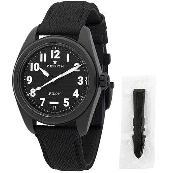 Pilot Automatic Crystal Black Dial Watch 49.4000.362021.I001