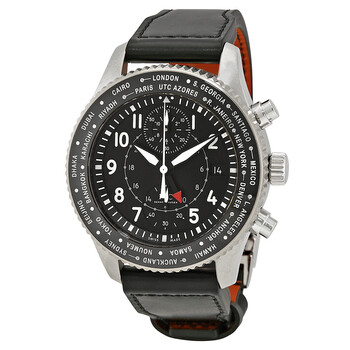 Pilot Black Dial Automatic GMT Watch IW395001