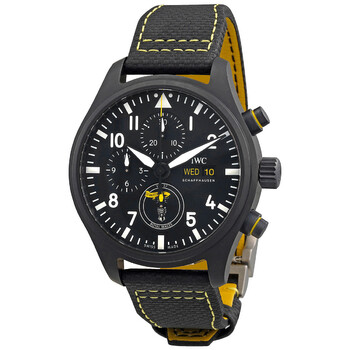 Pilot Chronograph Royal Maces Automatic Black Dial Watch IW389107