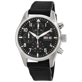Pilots Chronograph Automatic Black Dial Watch IW388111
