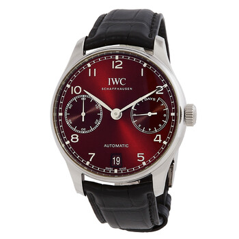 Portugieser Automatic Burgundy Dial Watch IW500714