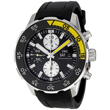 Preowned IWC Aquatimer Chronograph Automatic Black Dial Watch IW376702