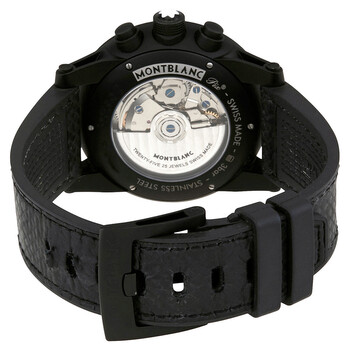 Preowned Montblanc Timewalker Extreme Chronograph Black Dial Black Leather Watch