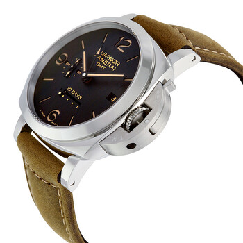 Preowned Panerai Luminor 1950 10 Days Gmt Automatic Black Dial Watch PAM00533