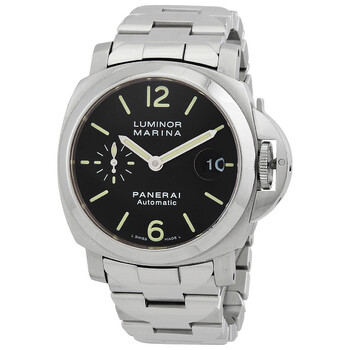 Preowned Panerai Luminor Marina Automatica Chronometer Black Dial Watch PAM00050