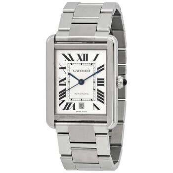 Preowned Preowned Cartier Tank Solo XL Automatic Silver Dial Watch W5200028