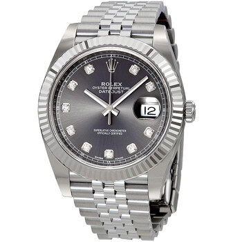 Preowned Preowned  Datejust Automatic Diamond Rhodium Dial Watch
