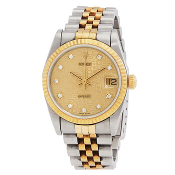 Preowned Rolex Datejust Automatic Diamond Champagne Dial Watch 68273CJDJ