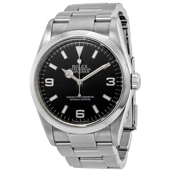 Preowned Rolex Explorer 1 Black Dial Watch 114270BKASO