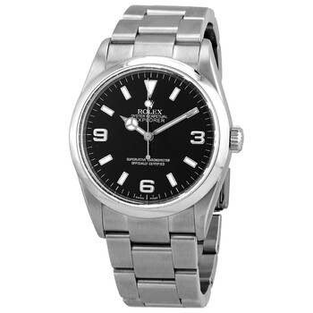 Preowned Rolex Explorer Automatic Black Dial Watch 114270BKASO