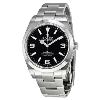 Preowned Rolex Explorer Automatic Chronometer Black Dial Watch 214270BKASO3