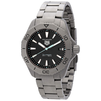 Preowned Tag Heuer Aquaracer Quartz Black Dial Watch WBP1180.BF0000