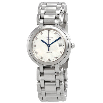 Primaluna Automatic Diamond White Mother of Pearl Dial Watch L8.113.4.87.6