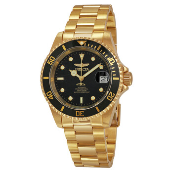 Pro Diver Black Dial Yellow Goldplated Watch 8929C