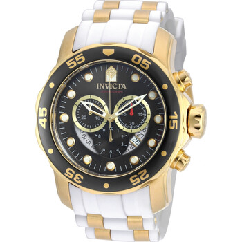 Pro Diver Chronograph Mother of Pearl White Polyurethane Watch