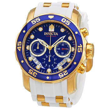 Pro Diver Chronograph Mother of Pearl White Polyurethane Watch