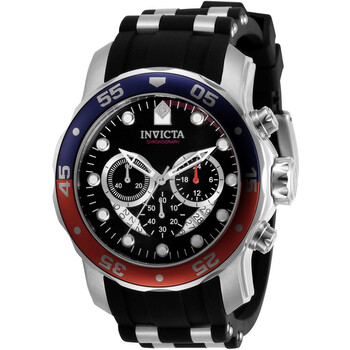 Pro Diver Chronograph Quartz Black Dial Pepsi Bezel Watch