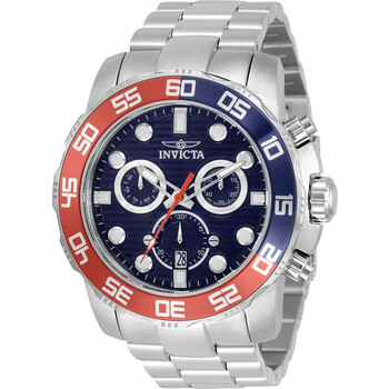 Pro Diver Chronograph Quartz Blue Dial Pepsi Bezel Watch