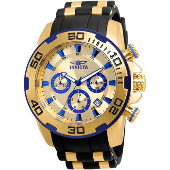 Pro Diver Chronograph Quartz Gold Dial Watch